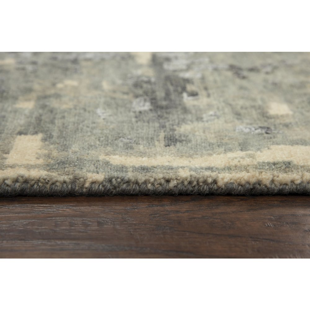 Hand Knotted Cut Pile Wool/ Viscose Rug, 9' x 12'. Picture 6