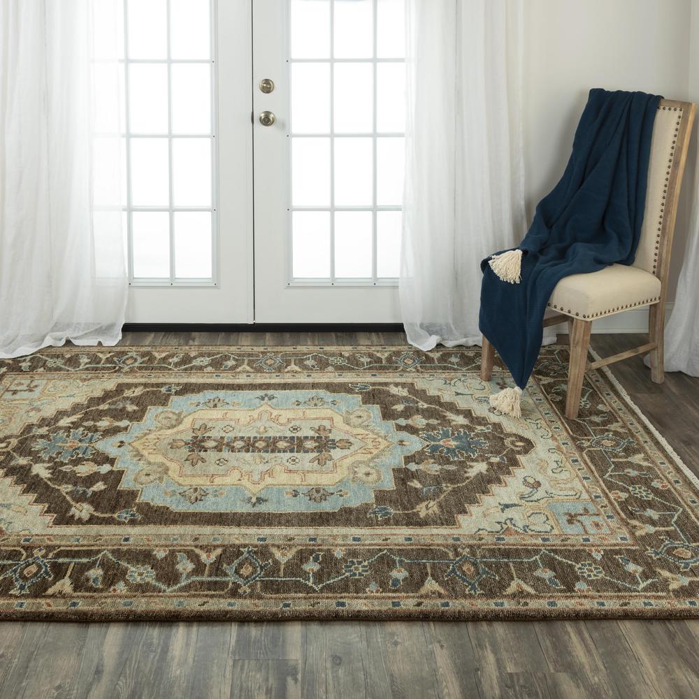 Hand Knotted Cut Pile Wool Rug, 9' x 12'. Picture 2