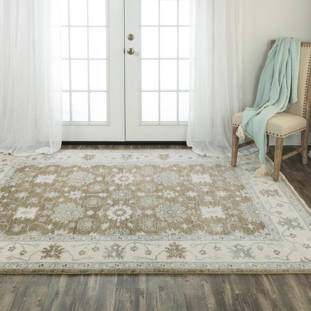 Hand Knotted Cut Pile Wool Rug, 9' x 12'. Picture 2