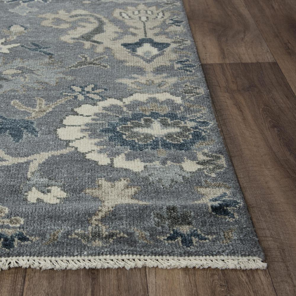 Hand Knotted Cut Pile Hand Spun Wool/ Tencel Rug, 10' x 14'. Picture 3