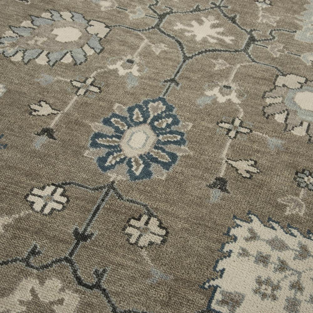 Hand Knotted Cut Pile Hand Spun Wool/ Tencel Rug, 10' x 14'. Picture 4