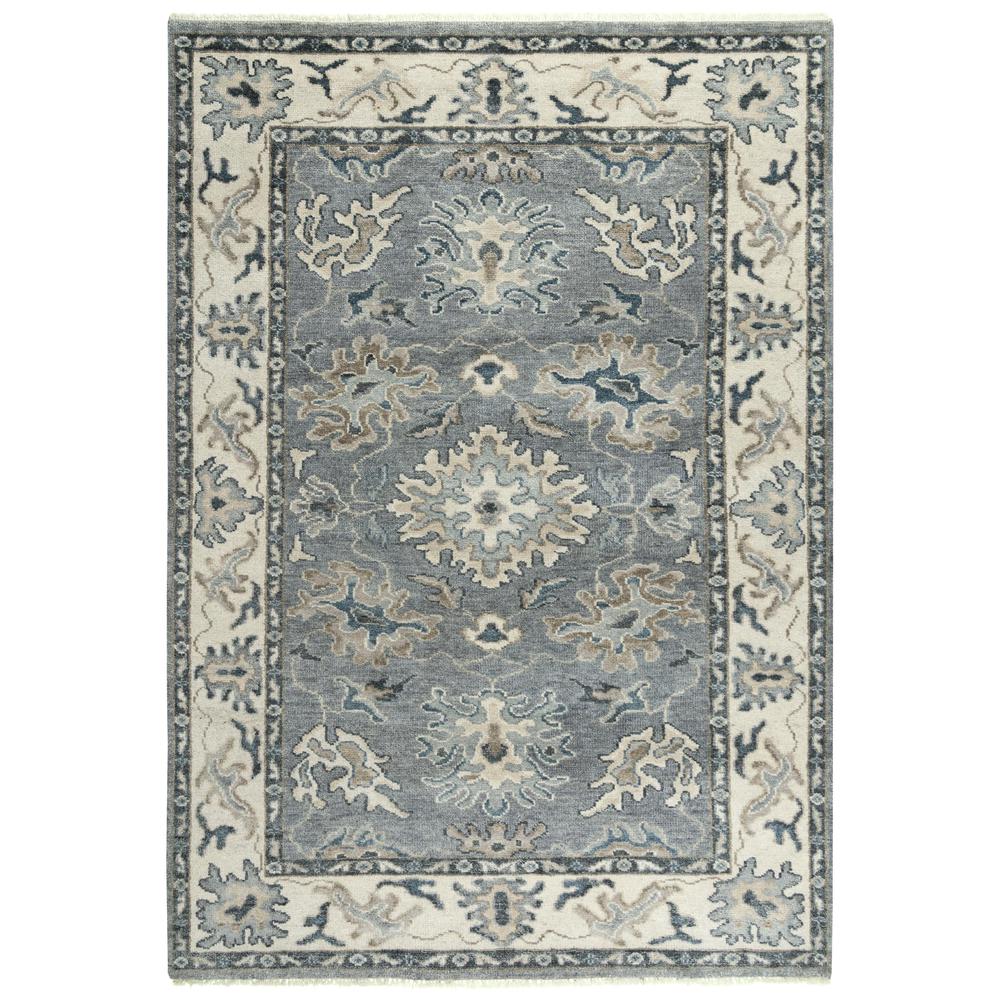 Hand Knotted Cut Pile Hand Spun Wool/ Tencel Rug, 10' x 14'. Picture 1