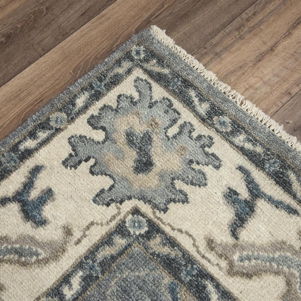 Hand Knotted Cut Pile Hand Spun Wool/ Tencel Rug, 10' x 14'. Picture 5