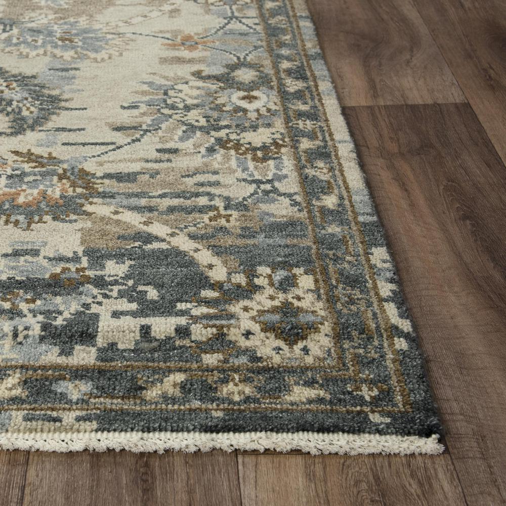 Hand Knotted Cut Pile Hand Spun Wool/ Tencel Rug, 10' x 14'. Picture 3