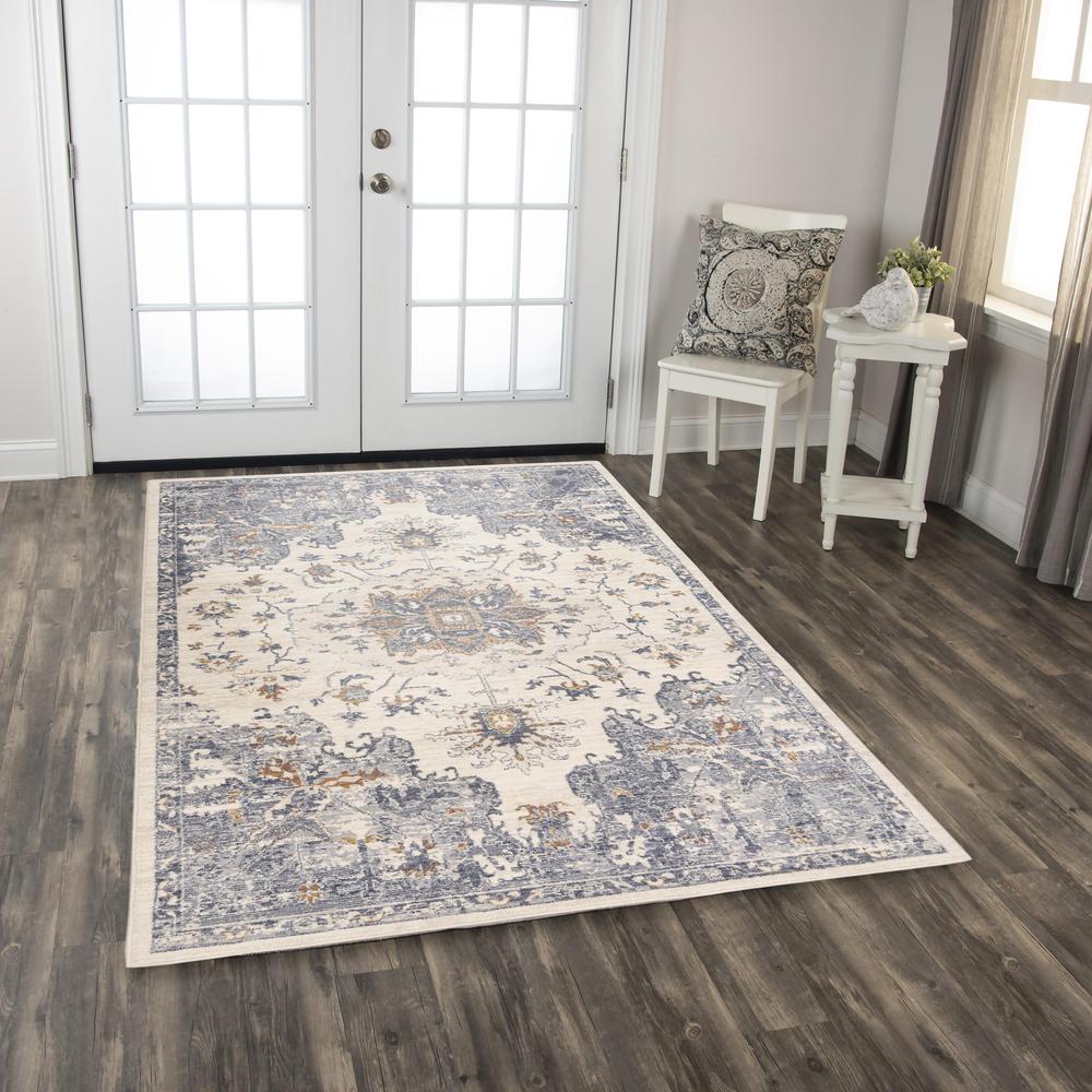 Power Loomed Cut Pile Wool Rug, 8' x 10'. Picture 2