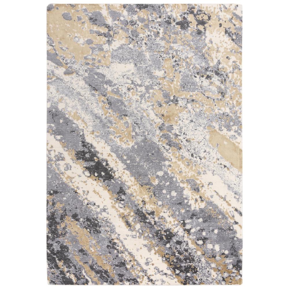 Hybrid Cut Pile NZ Wool/ Tencel Blend Rug, 5' x 8'. Picture 1