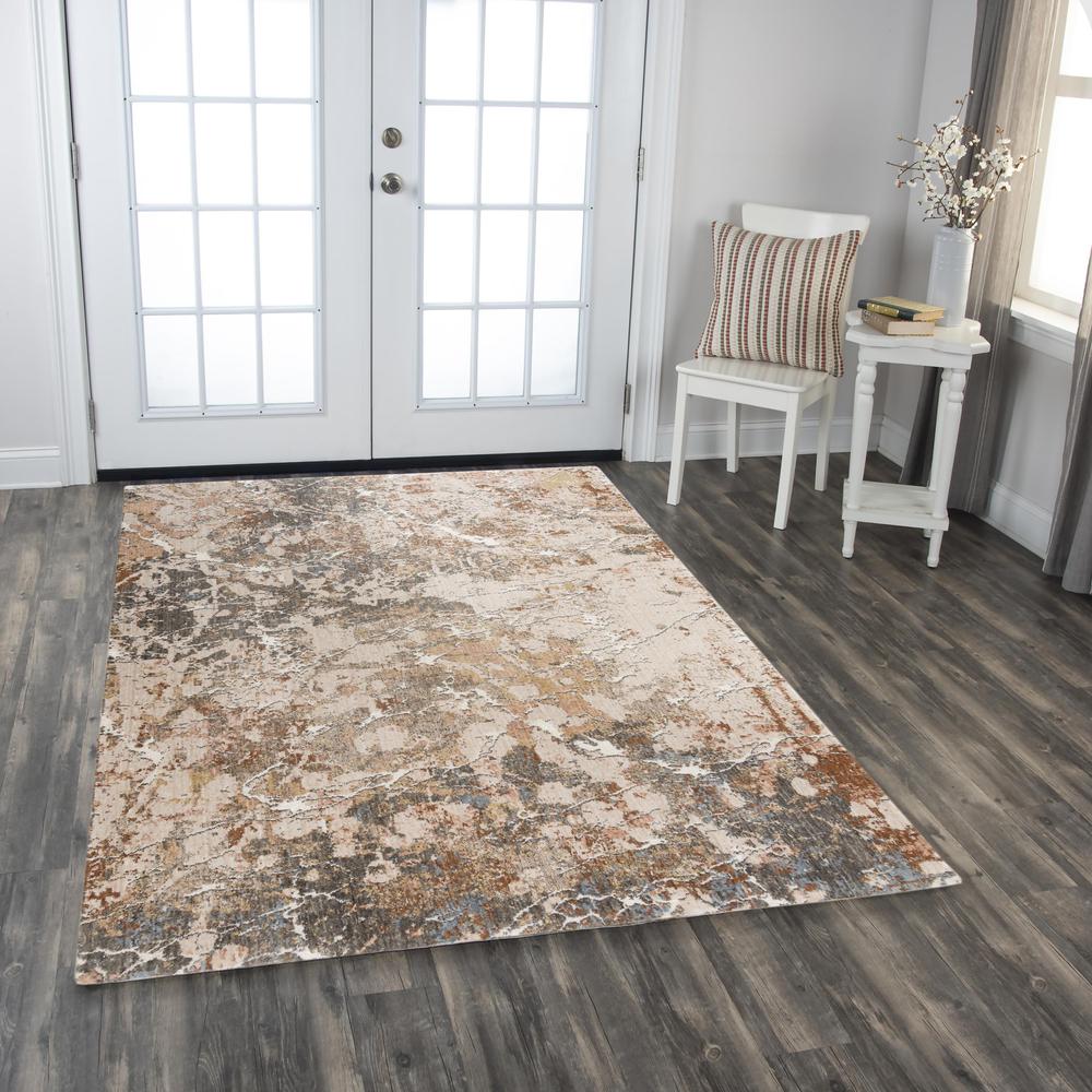 Machine/Hybrid Cut Pile Recycled Polyester Rug, 9' x 12'. Picture 2
