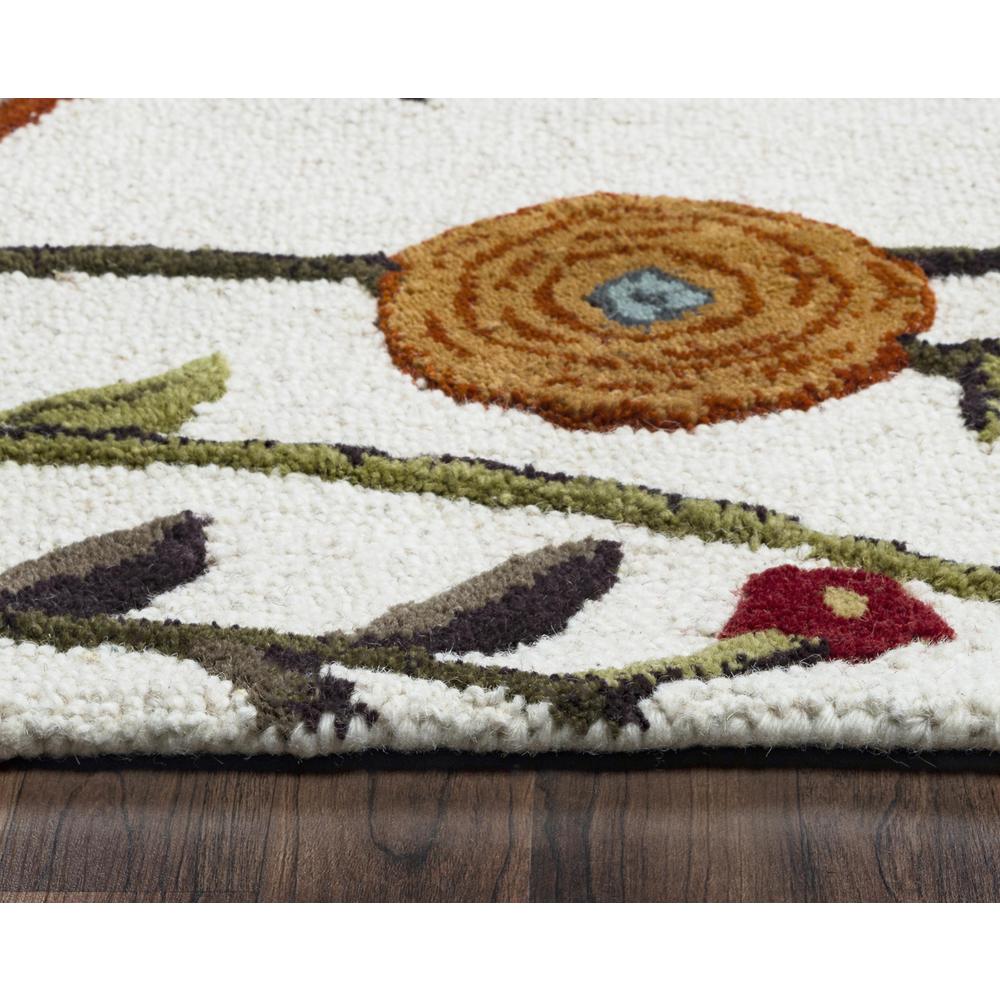 Hand Tufted Cut & Loop Pile Wool/ Viscose Rug, 2'6" x 10'. Picture 4