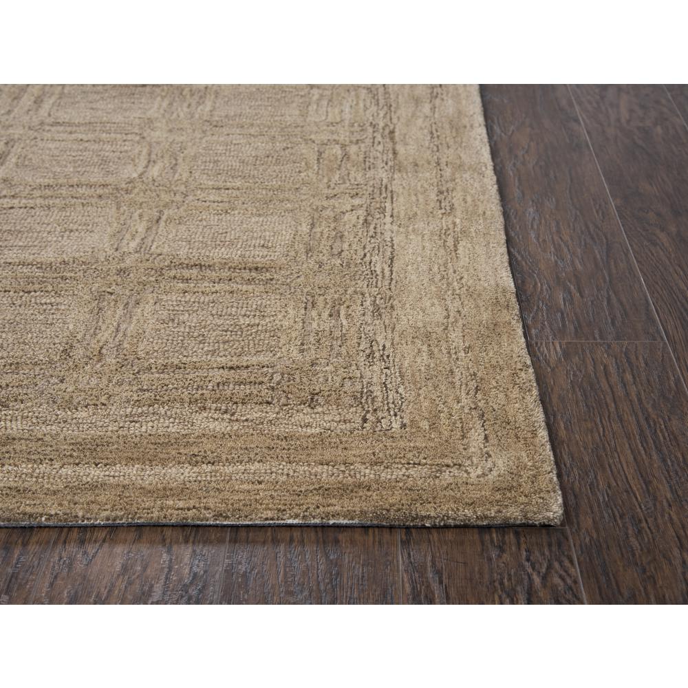 Hand Tufted Cut & Loop Pile Wool Rug, 5' x 8'. Picture 1