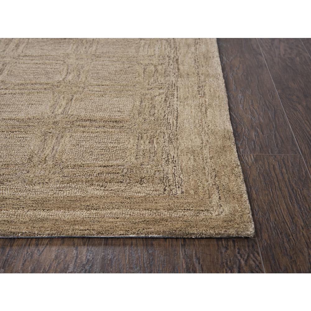 Hand Tufted Cut & Loop Pile Wool Rug, 5' x 8'. Picture 7