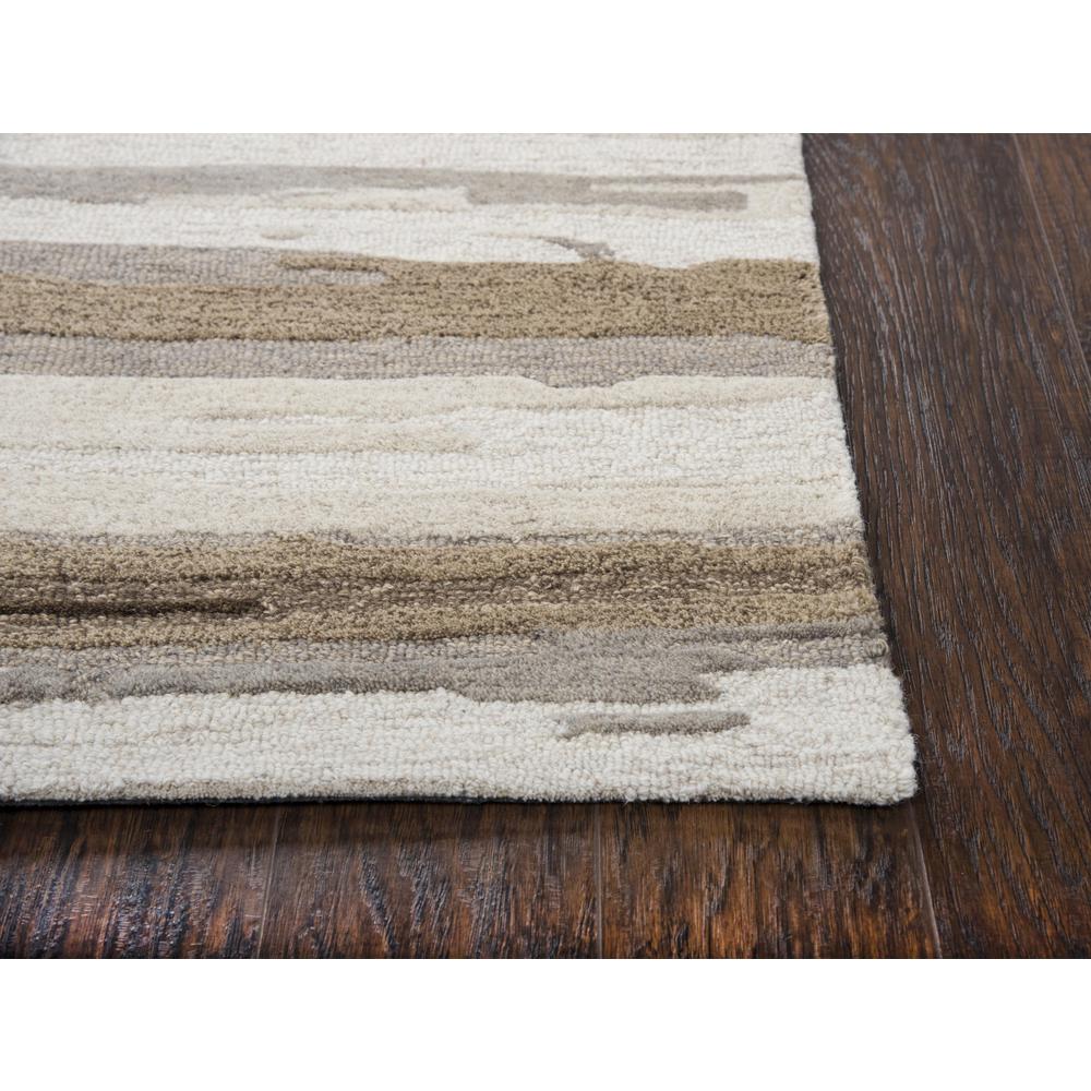 Hand Tufted Cut & Loop Pile Wool Rug, 8' x 10'. Picture 3
