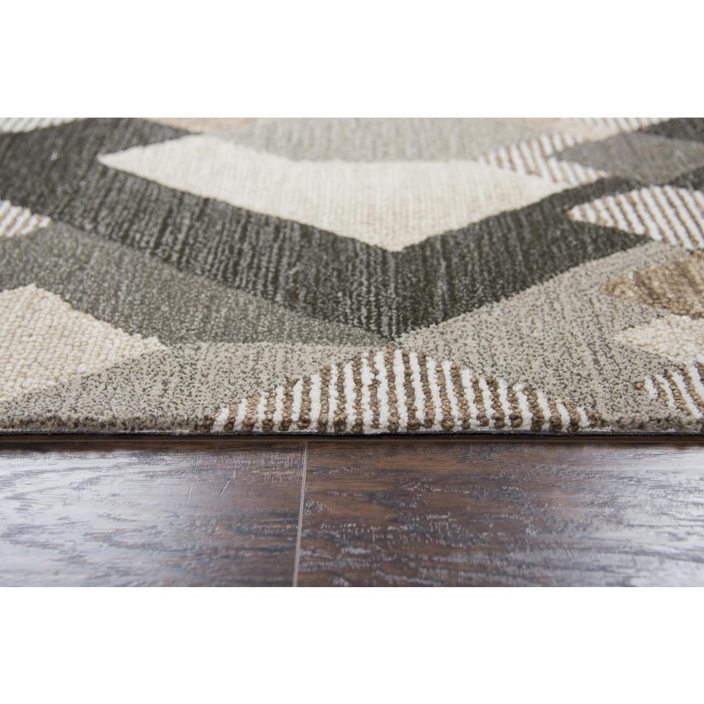 Hand Tufted Cut & Loop Pile Wool Rug, 8' x 10'. Picture 6