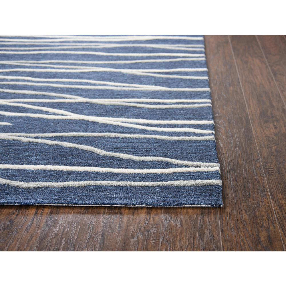 Hand Tufted Cut & Loop Pile Wool Rug, 8' x 10'. Picture 3