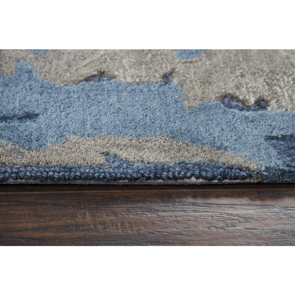 Hand Tufted Cut & Loop Pile Wool/ Viscose Rug, 8' x 10'. Picture 6
