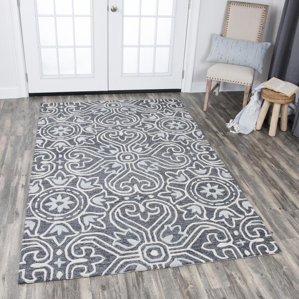 8' x 10' Hand-Tufted Rectangle Rug. Picture 2