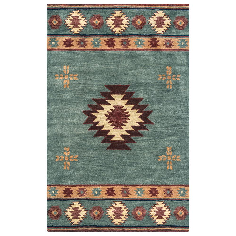 Hand Tufted Cut Pile Wool Rug, 5' x 8'. Picture 1