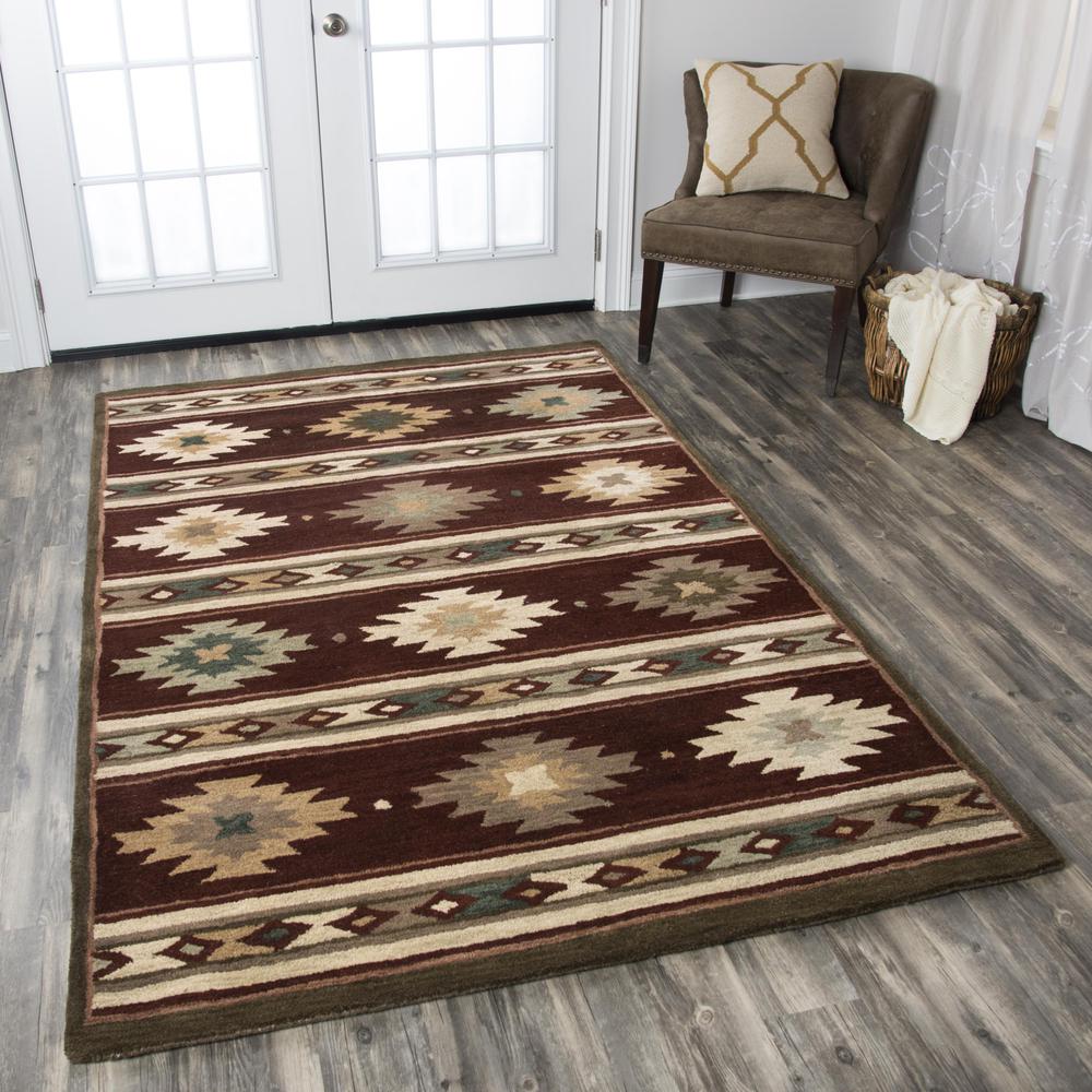 Hand Tufted Cut Pile Wool Rug, 8' x 10'. Picture 2