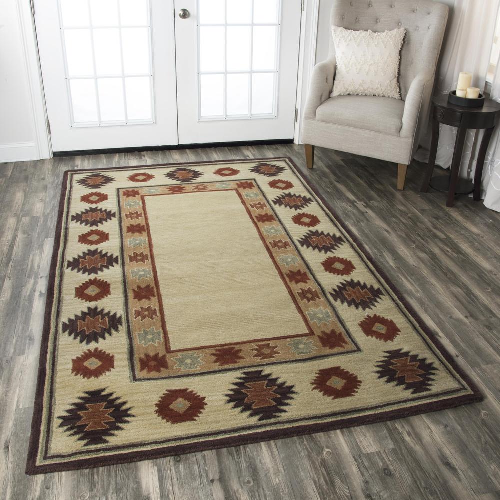 Hand Tufted Cut Pile Wool Rug, 8' x 10'. Picture 2