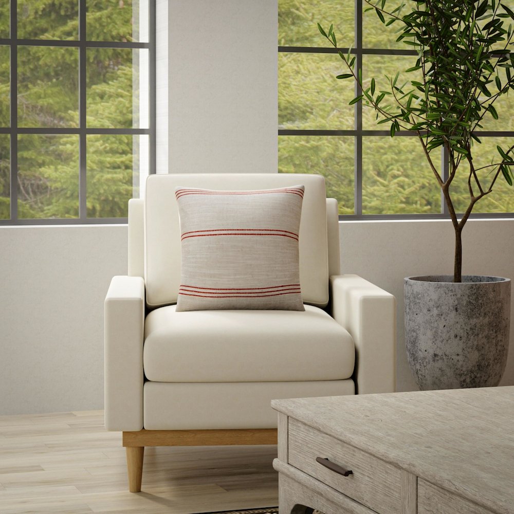 Transitional  20" x 20" Down Filled Pillow. Picture 6