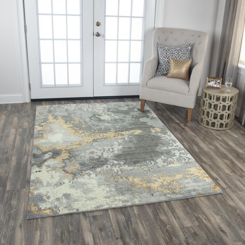 Hybrid Cut Pile Wool/ Tencel Rug, 8' x 10'. Picture 2