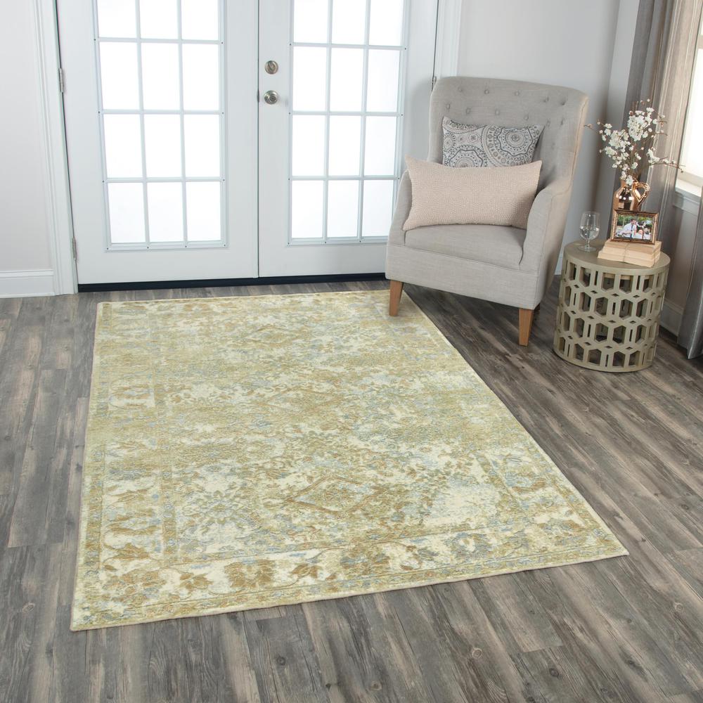 Hybrid Cut Pile Wool/ Tencel Rug, 8' x 10'. Picture 2