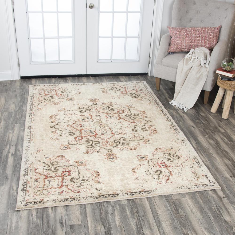 Hybrid Cut Pile Wool Rug, 5' x 8'. Picture 2