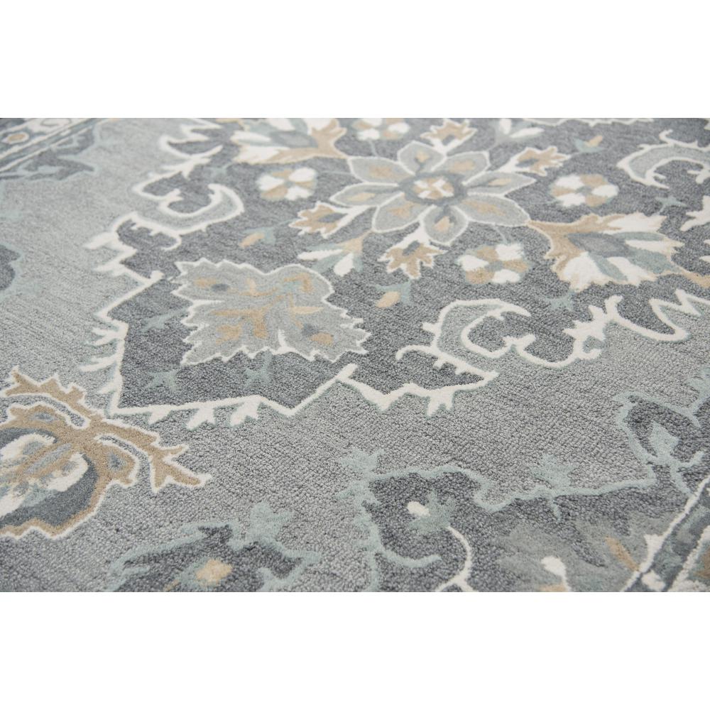 Hand Tufted Cut & Loop Pile Wool Rug, 9' x 12'. Picture 4