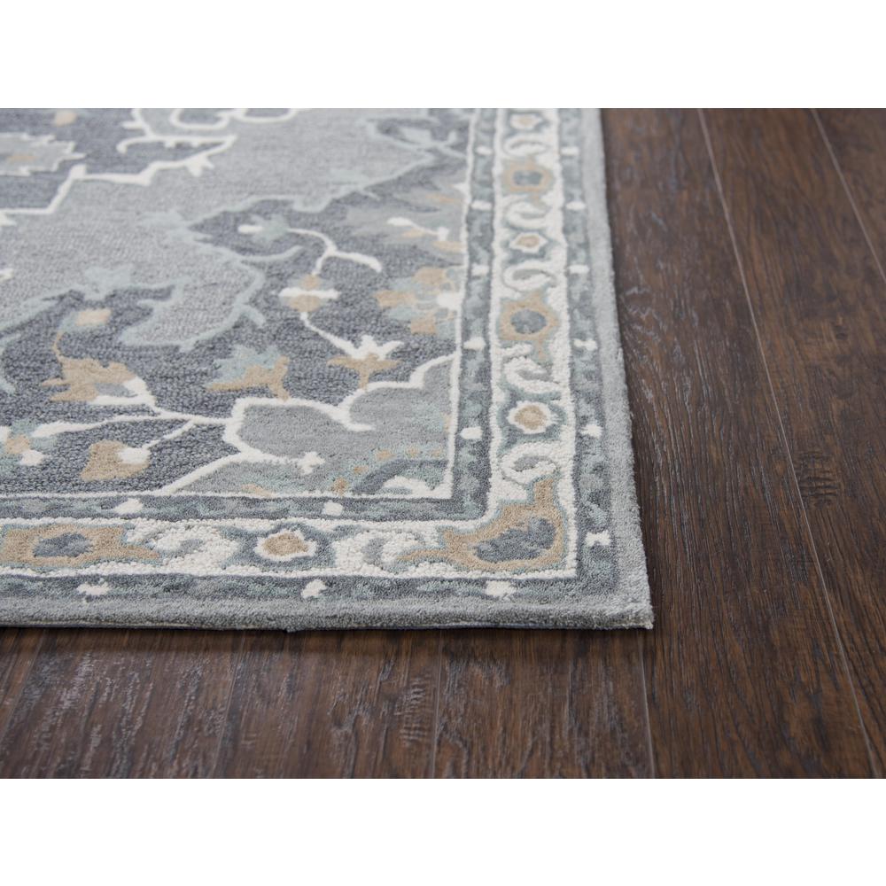 Hand Tufted Cut & Loop Pile Wool Rug, 9' x 12'. Picture 3