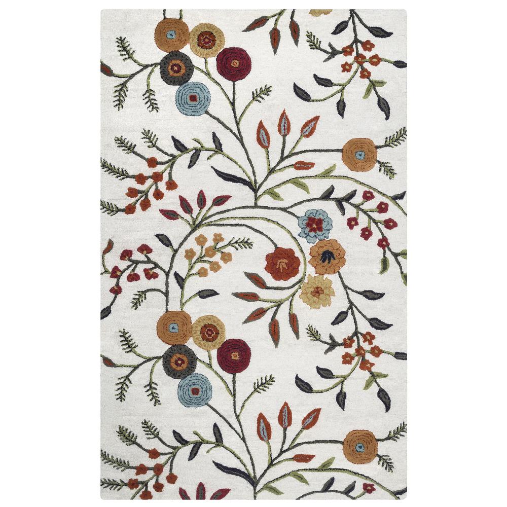 Hand Tufted Cut & Loop Pile Wool/ Viscose Rug, 6'6" x 9'6". Picture 1