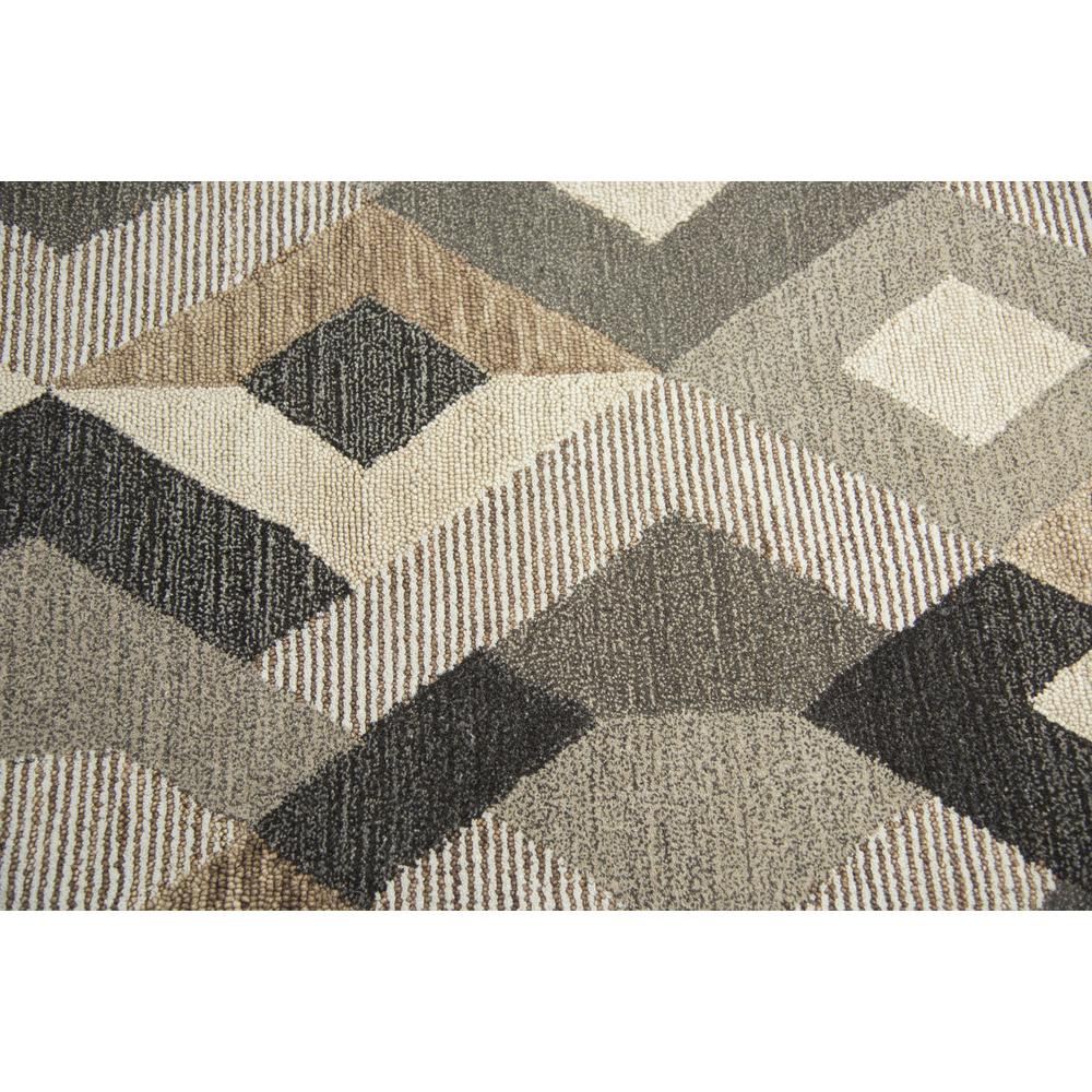 Hand Tufted Cut & Loop Pile Wool Rug, 9' x 12'. Picture 4