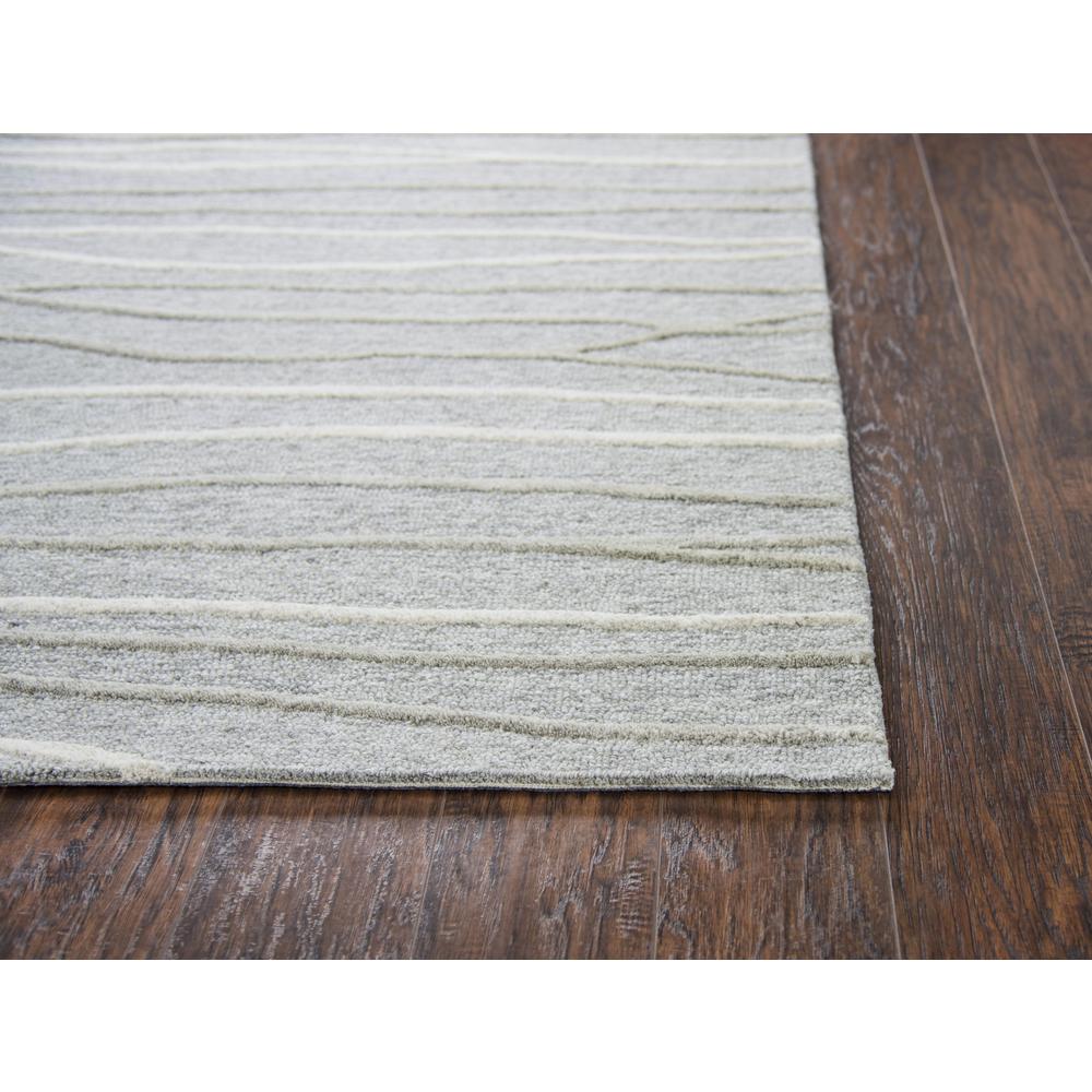 Hand Tufted Cut & Loop Pile Wool Rug, 9' x 12'. Picture 3