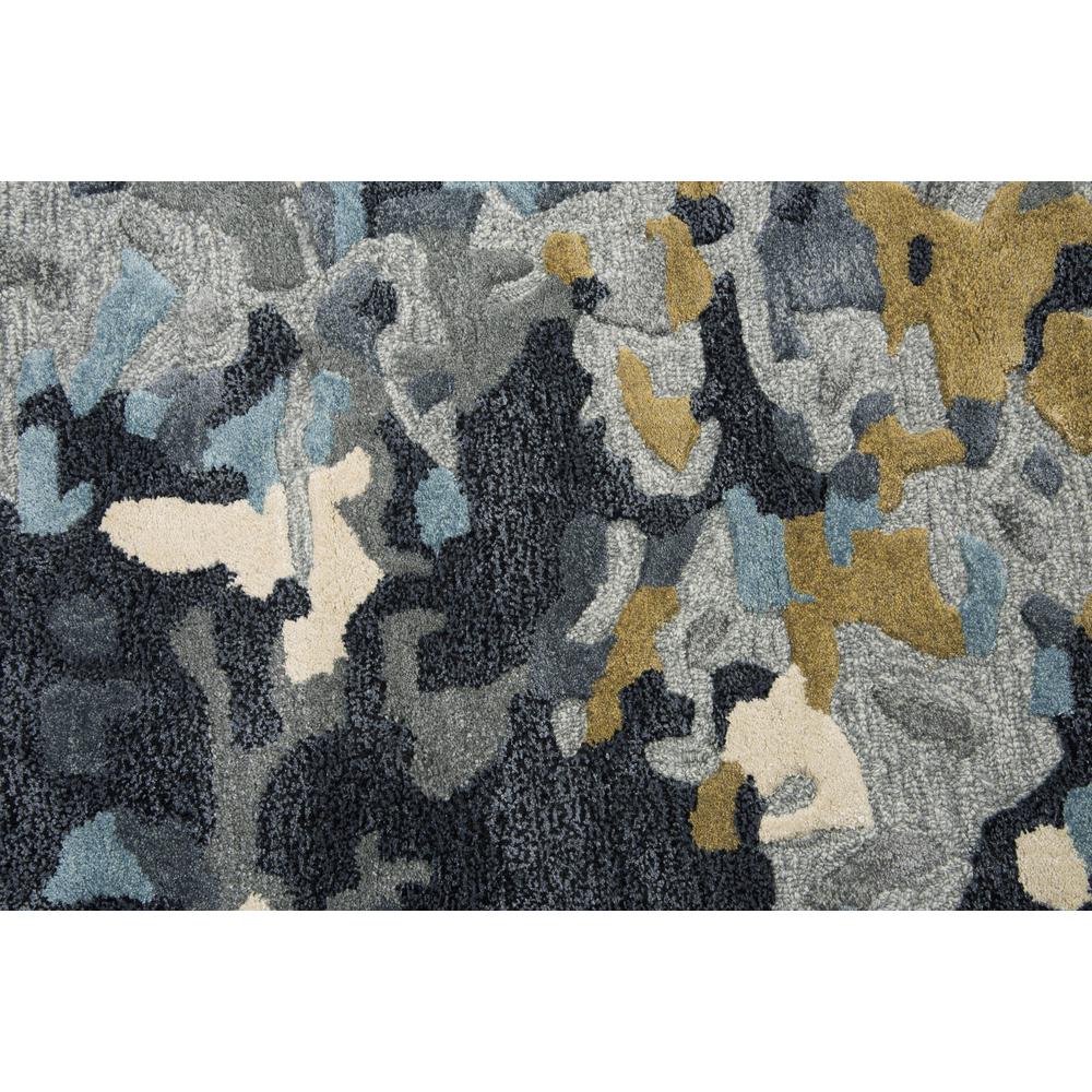 Hand Tufted Cut & Loop Pile Wool/ Viscose Rug, 9' x 12'. Picture 4