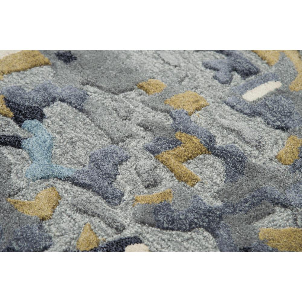 Hand Tufted Cut & Loop Pile Wool/ Viscose Rug, 9' x 12'. Picture 5