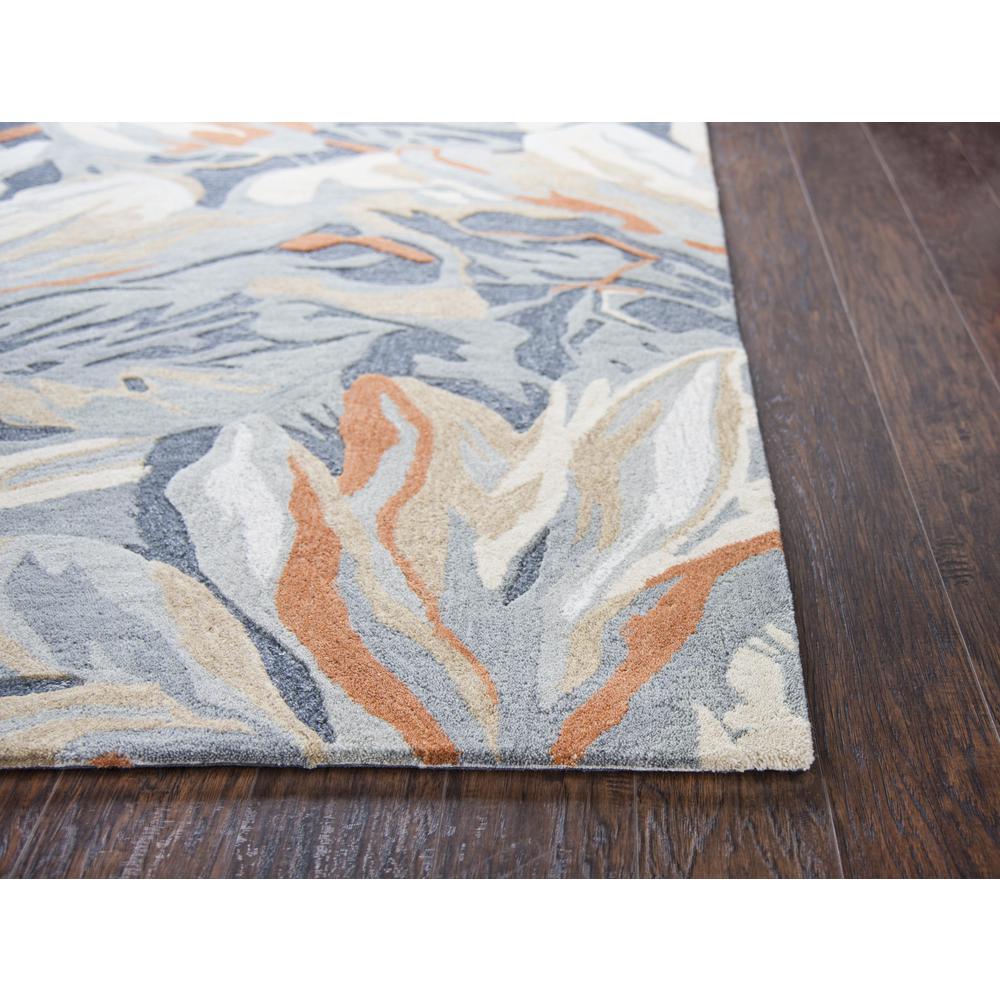 Hand Tufted Cut & Loop Pile Wool/ Viscose Rug, 9' x 12'. Picture 3
