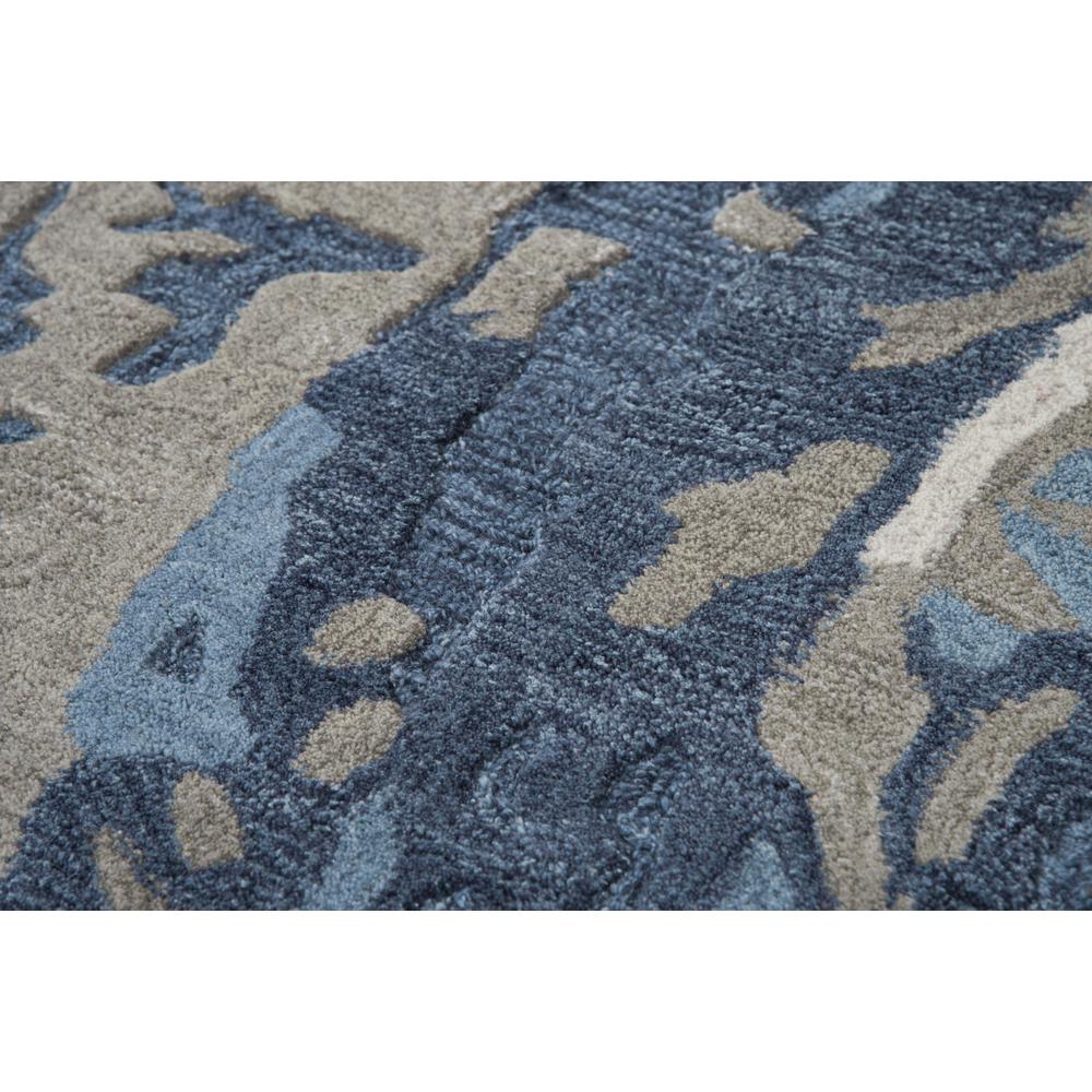 Hand Tufted Cut & Loop Pile Wool/ Viscose Rug, 9' x 12'. Picture 5