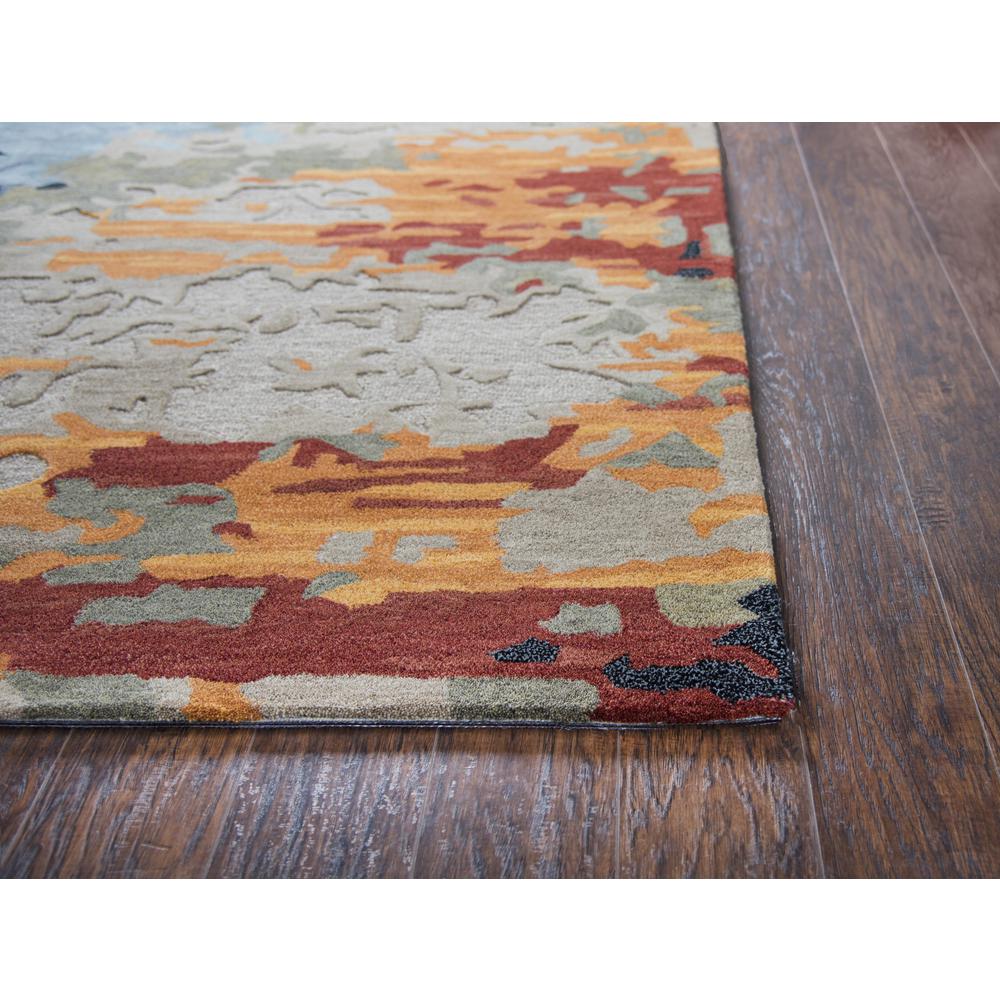Hand Tufted Cut & Loop Pile Wool/ Viscose Rug, 9' x 12'. Picture 3
