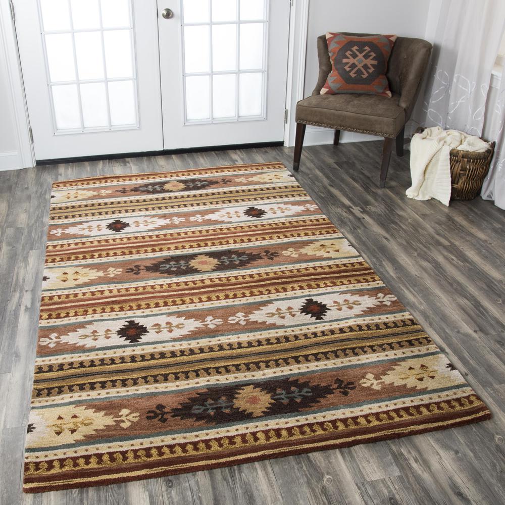 Hand Tufted Cut Pile Wool Rug, 2'6" x 8'. Picture 2