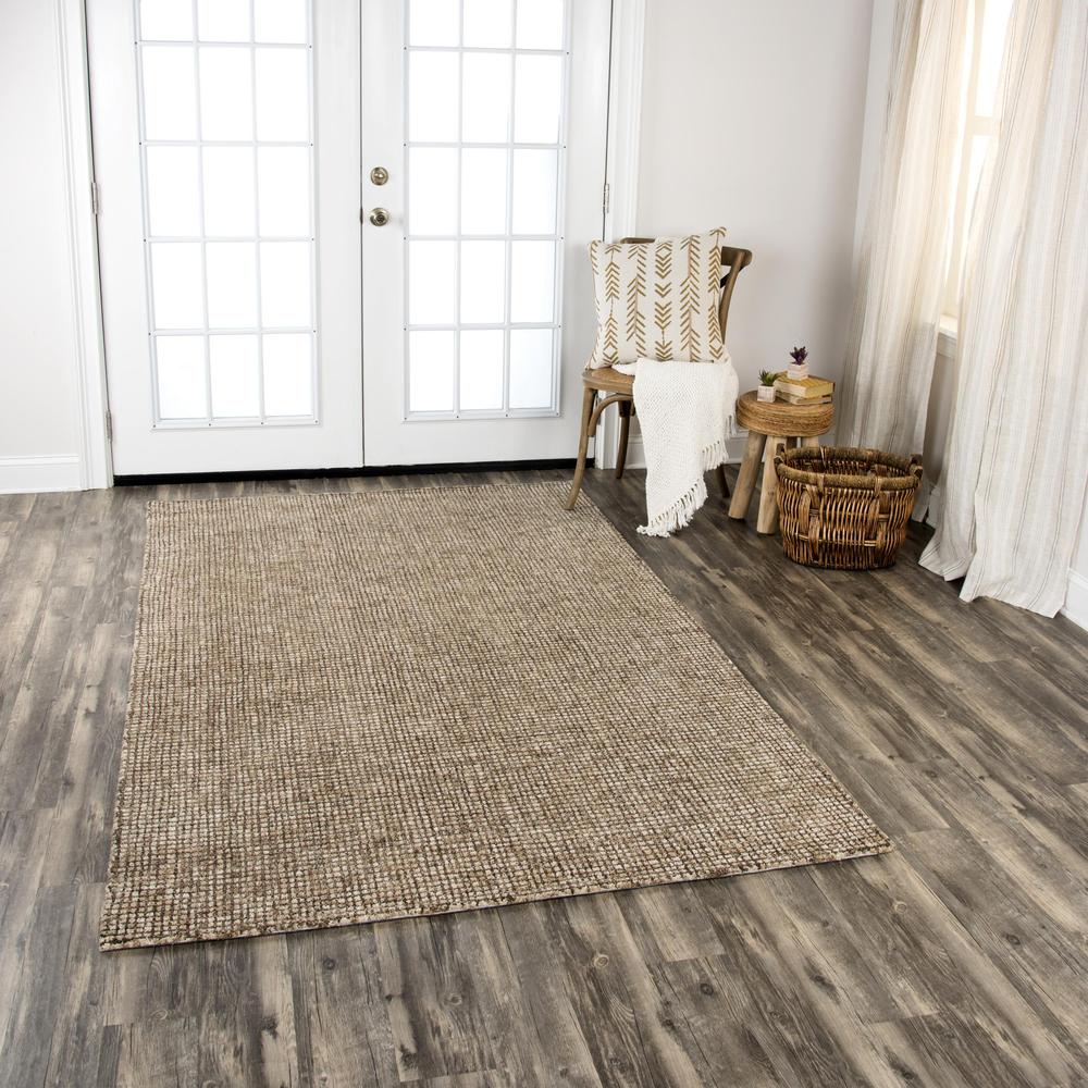 Hand Tufted Cut & Loop Pile Wool Rug, 8' x 11'. Picture 2