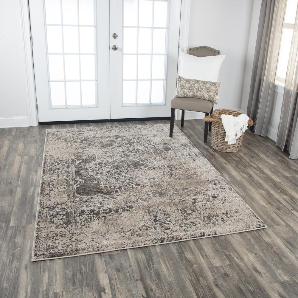 Venice Neutral 3'11" x 5'6" Power-Loomed Rug- VI1000. Picture 6