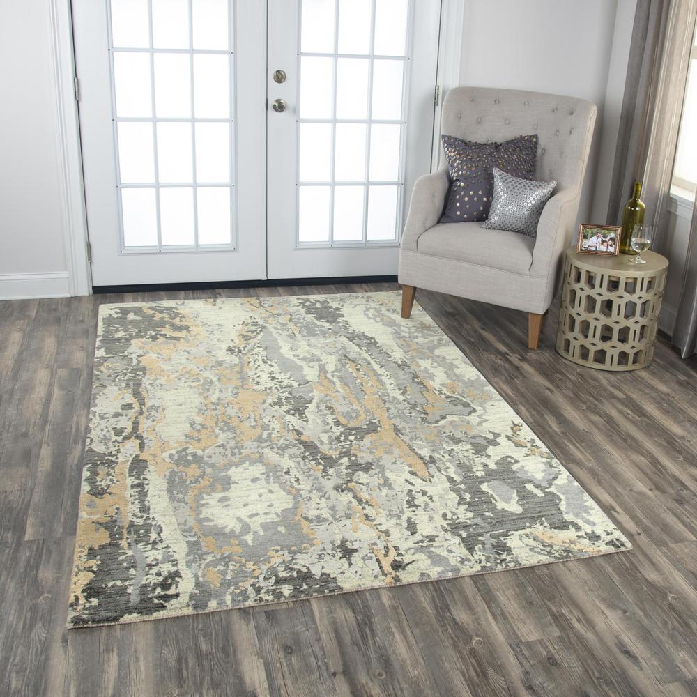 Hybrid Cut Pile Wool/ Tencel Rug, 9' x 12'. Picture 2