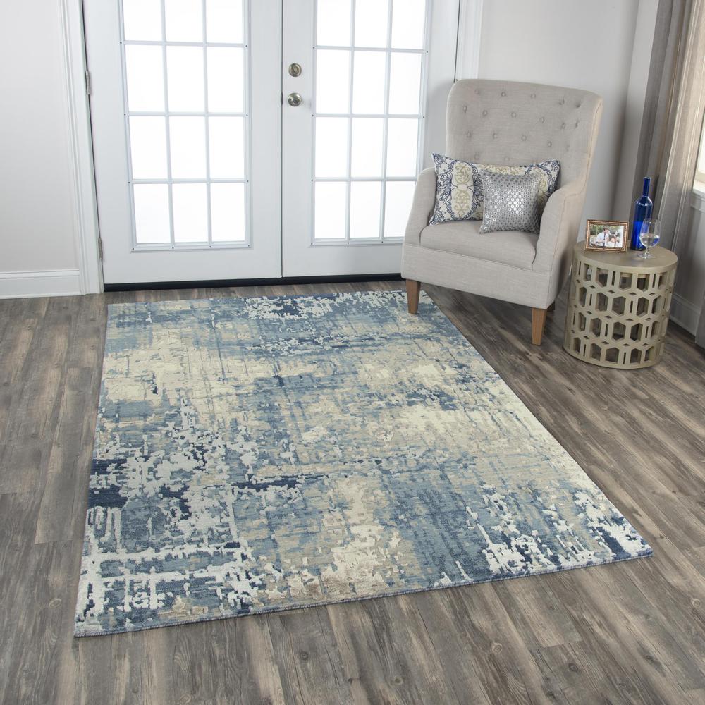 Hybrid Cut Pile Wool/ Tencel Rug, 9' x 12'. Picture 2