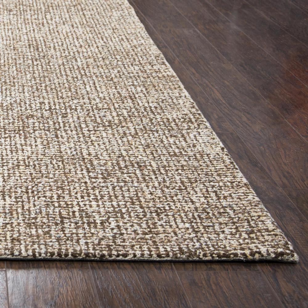 Hand Tufted Loop Pile Wool Rug, 3' x 5'. Picture 2
