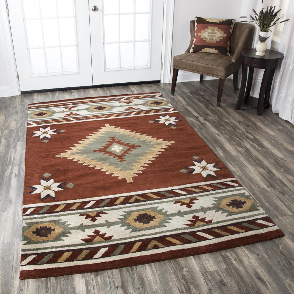 Hand Tufted Cut Pile Wool Rug, 3' x 5'. Picture 2