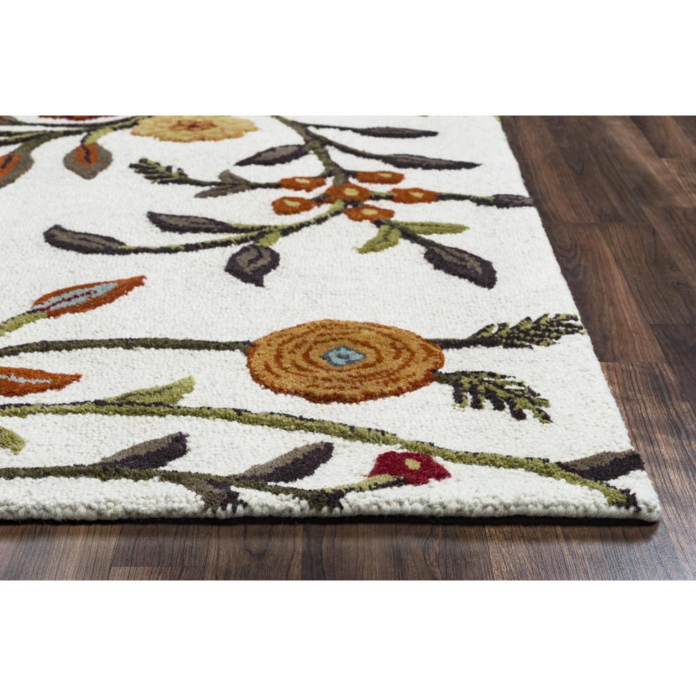 Hand Tufted Cut & Loop Pile Wool/ Viscose Rug, 6'6" x 9'6". Picture 2