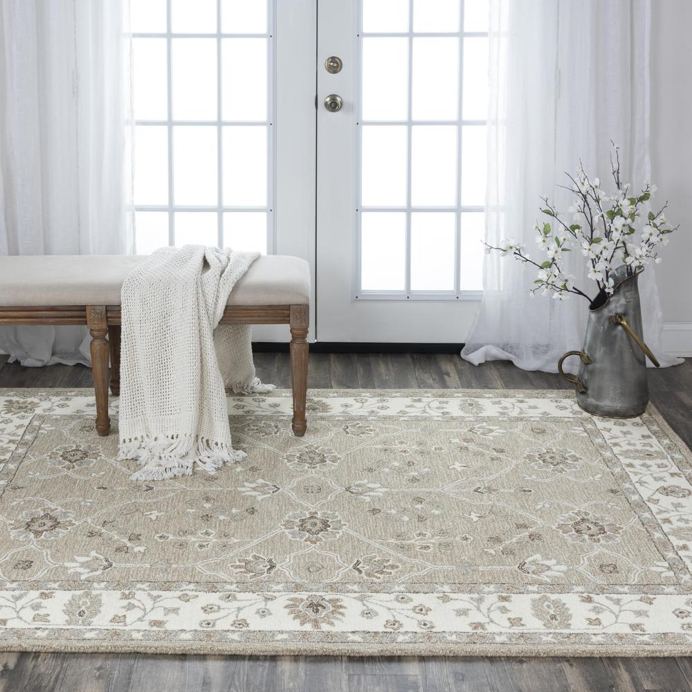 Hand Tufted Loop Pile Wool Internet Rug , 5' x 7'6". Picture 2