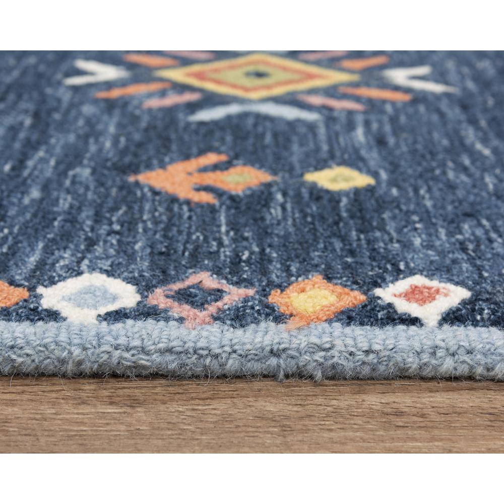 Hand Tufted Loop Pile Wool/ Polyester Internet Rug , 5' x 7'6". Picture 6
