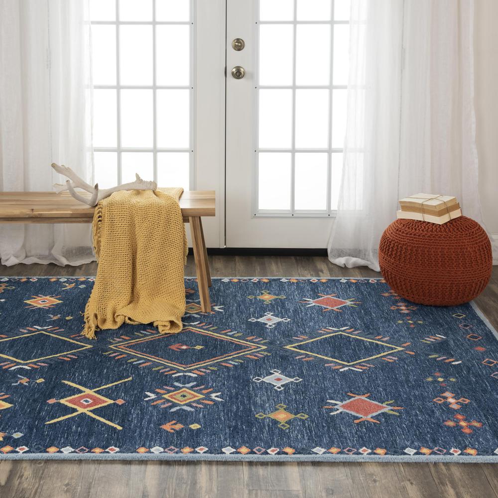 Hand Tufted Loop Pile Wool/ Polyester Internet Rug , 5' x 7'6". Picture 2