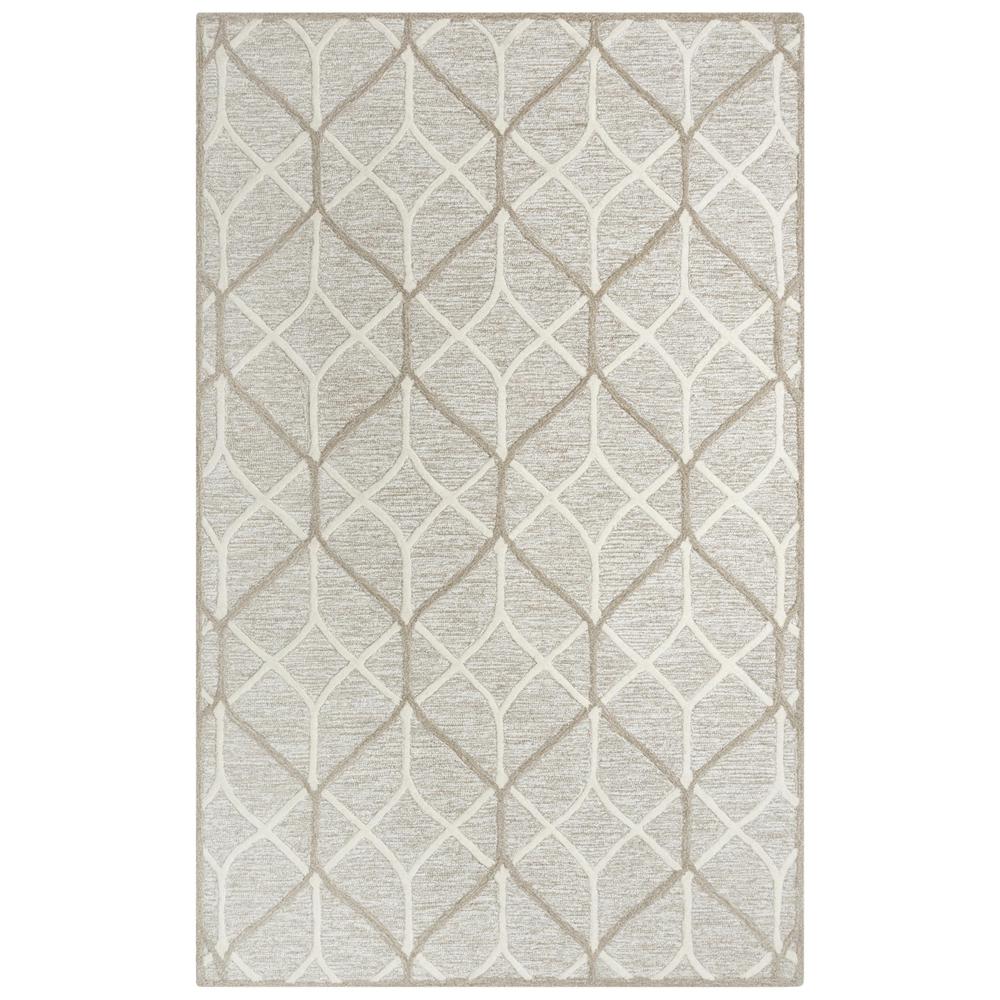 Hand Tufted Loop Pile Wool Internet Rug , 5' x 7'6". Picture 1
