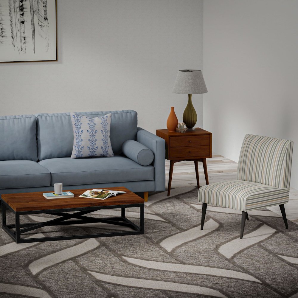 5' x 7'6" Cut & Loop Pile Hand Tufted Rug. Picture 6