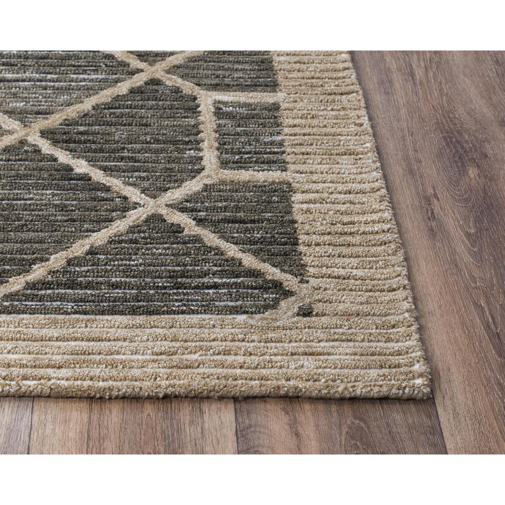 Hand Tufted Loop Pile Recycled Polyester Internet Rug , 5' x 7'6". Picture 3
